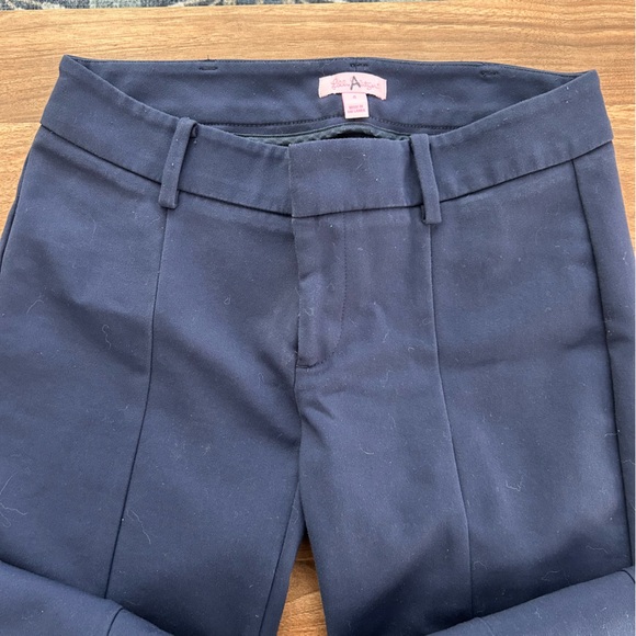 Lilly Pulitzer Navy Blue Chantal Stretch Dinner Pant - Picture 2 of 6